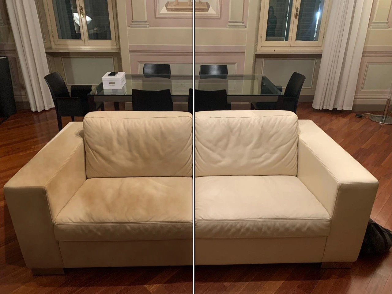 pulizia divani terni prima e dopo